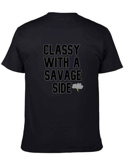 Classy With a Savage Side Black T-Shirt