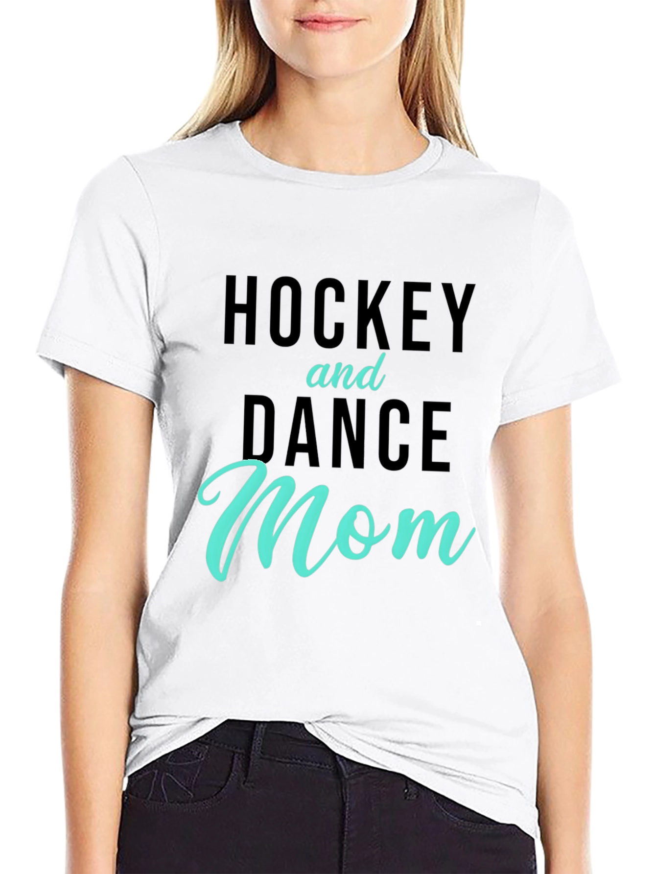 Hockey and Dance Mom T-Shirt - Black