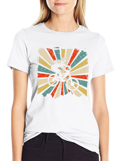 Retro Mountain Biker Graphic T-Shirt