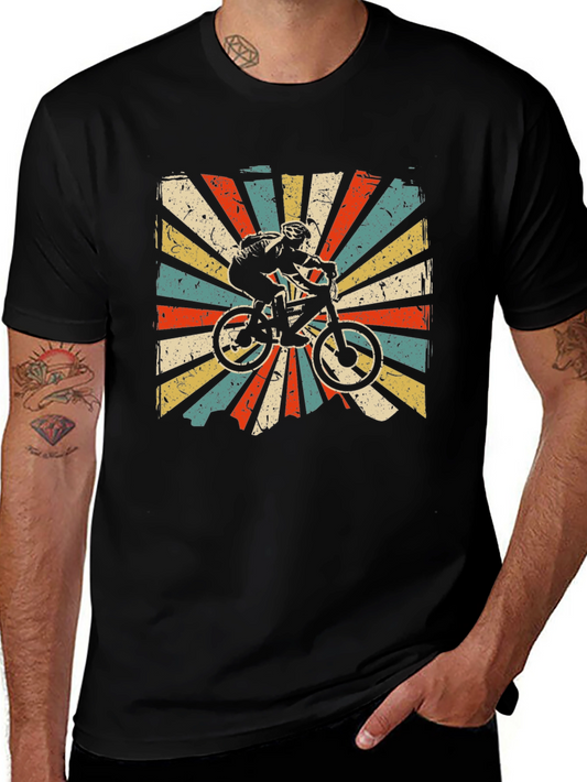 Retro Mountain Biker Graphic T-Shirt