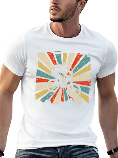 Retro Mountain Biker Graphic T-Shirt