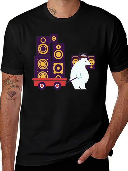 Cool Graphic Tee - Bear Hauling Speakers