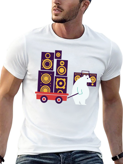 Cool Graphic Tee - Bear Hauling Speakers