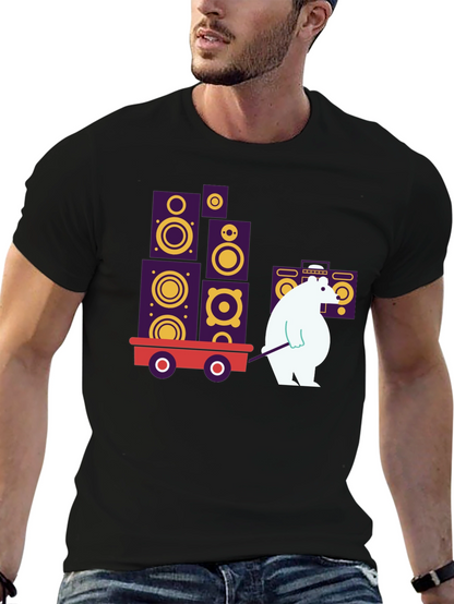 Cool Graphic Tee - Bear Hauling Speakers