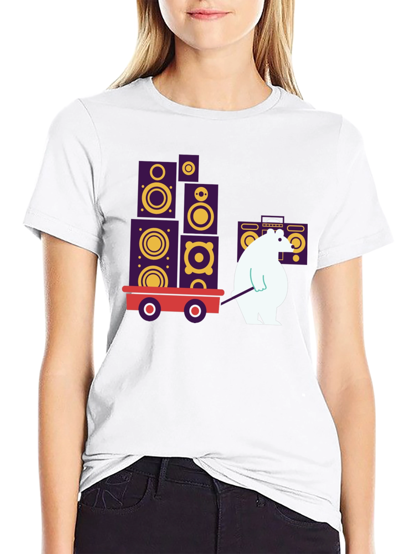 Cool Graphic Tee - Bear Hauling Speakers