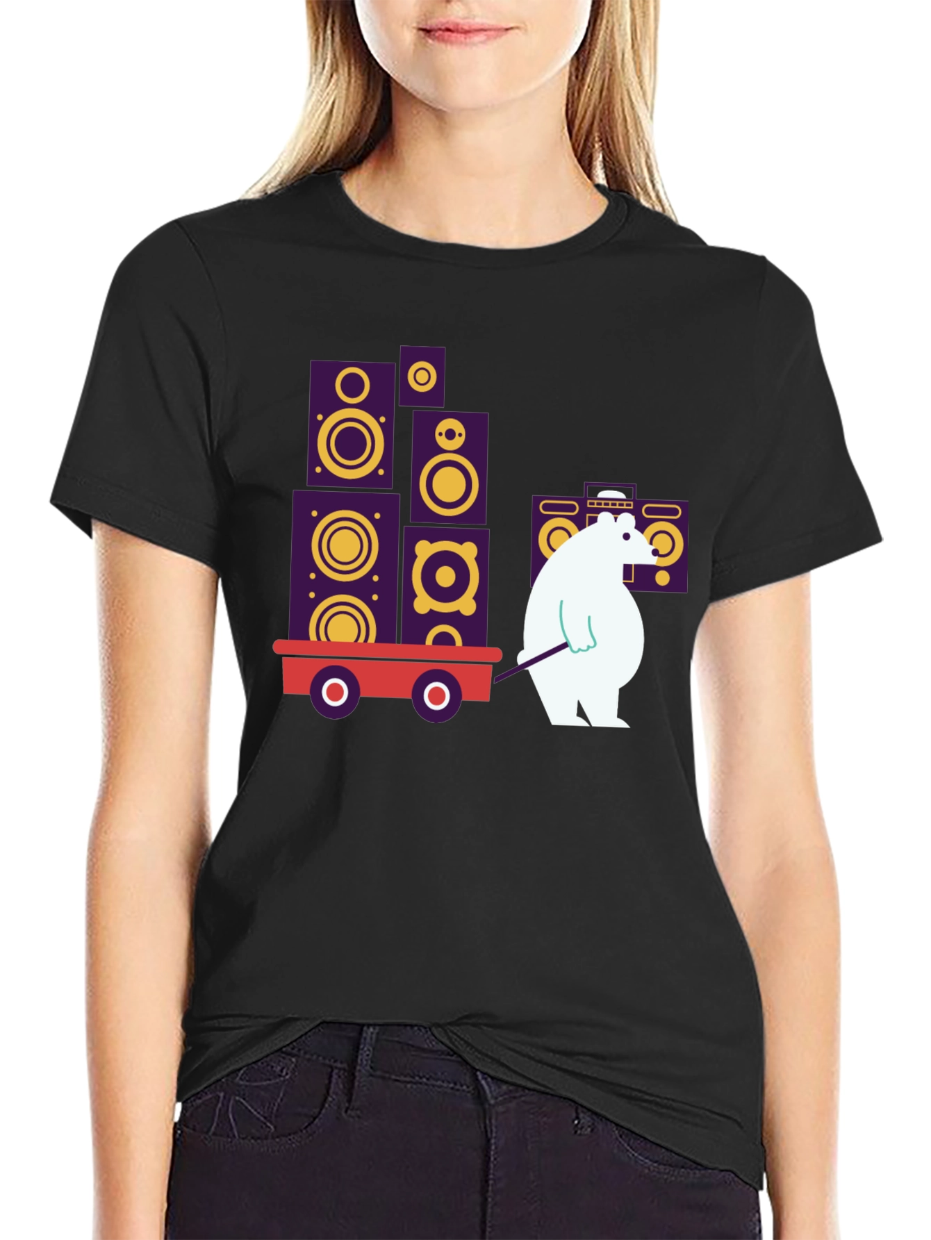 Cool Graphic Tee - Bear Hauling Speakers
