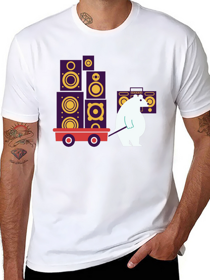 Cool Graphic Tee - Bear Hauling Speakers