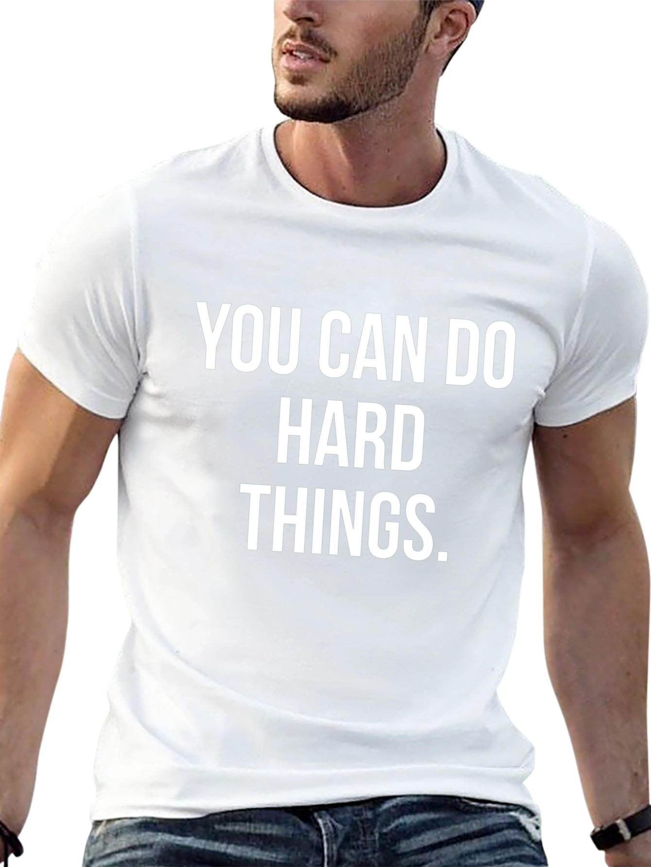 Motivational Black T-Shirt - You Can Do Hard Things
