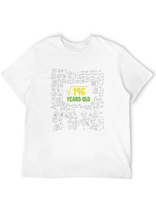 Math Humor Square Root 196 Years Old Black T-Shirt