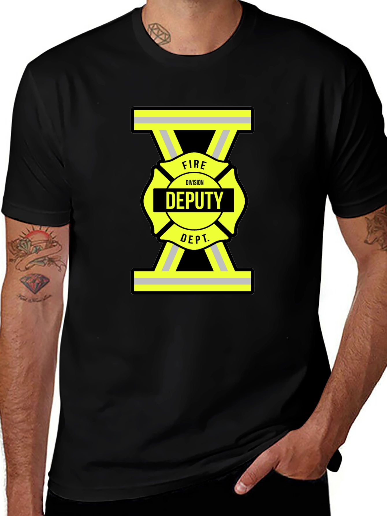 Fire Deputy T-Shirt - Black Cotton Tee