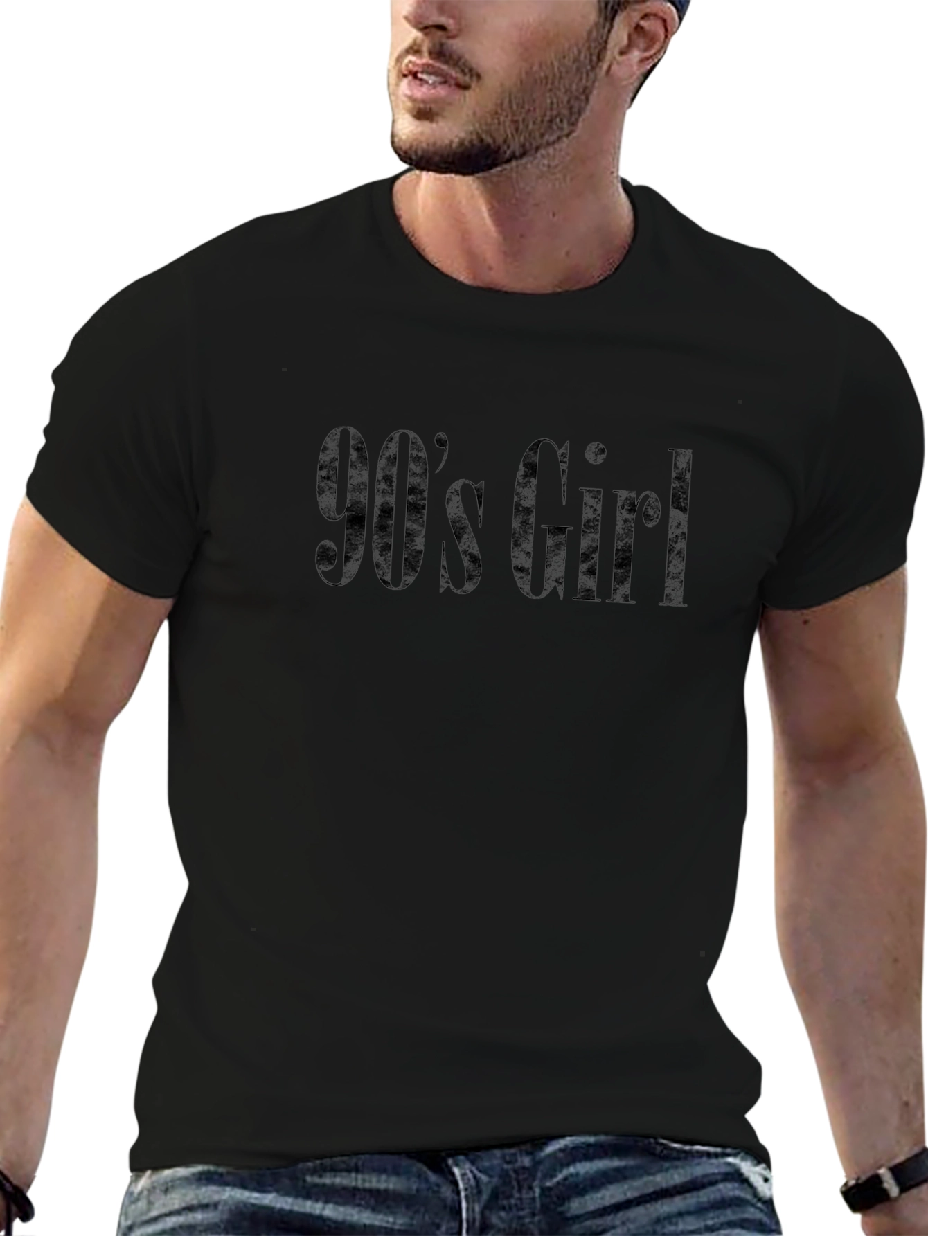 90s Girl Black Graphic Tee