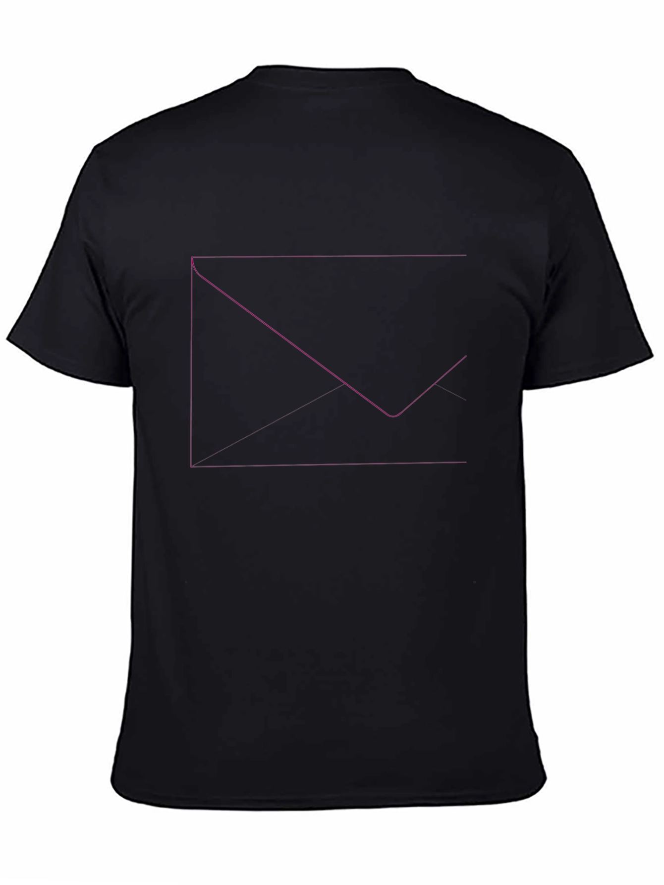 Mens Black T-Shirt with Abstract Geometric Design