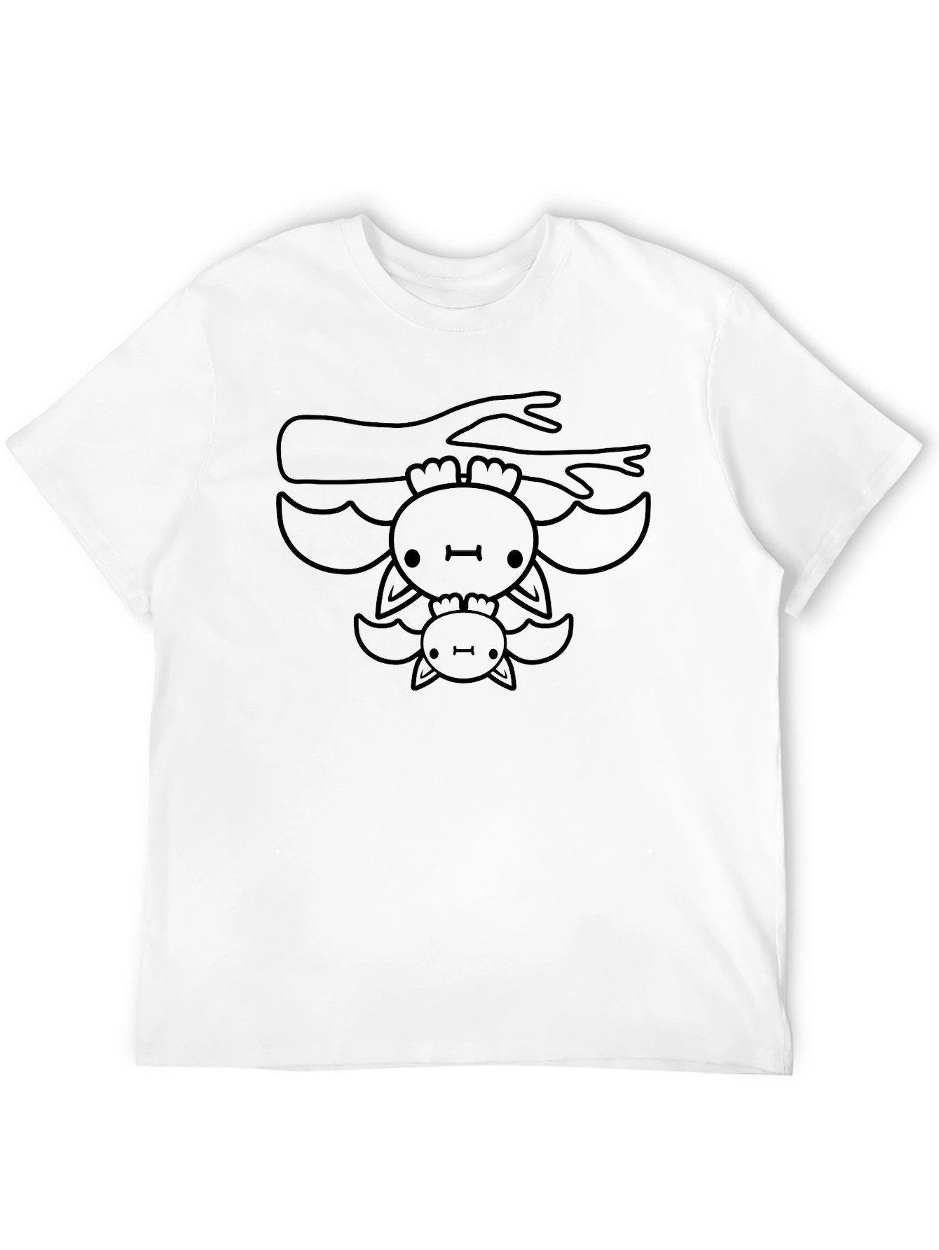 Cute Bat Family Black T-Shirt