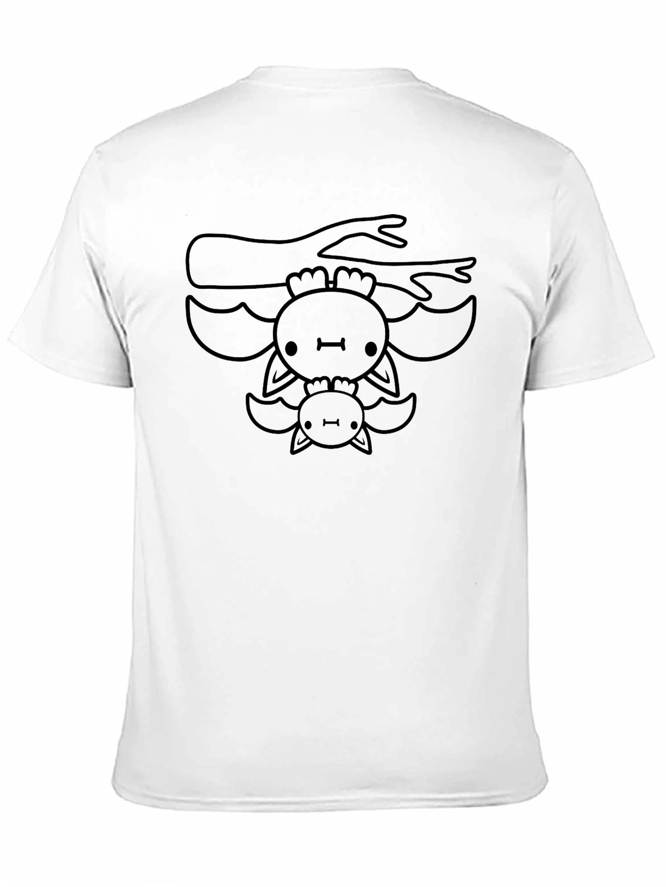 Cute Bat Family Black T-Shirt