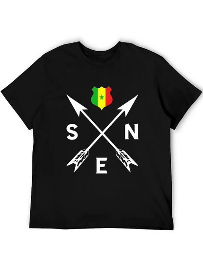 Senegal Arrows T-Shirt - Black Cotton Tee