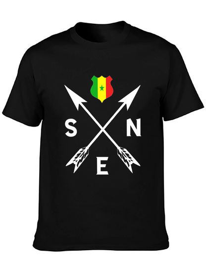 Senegal Arrows T-Shirt - Black Cotton Tee