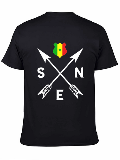Senegal Arrows T-Shirt - Black Cotton Tee