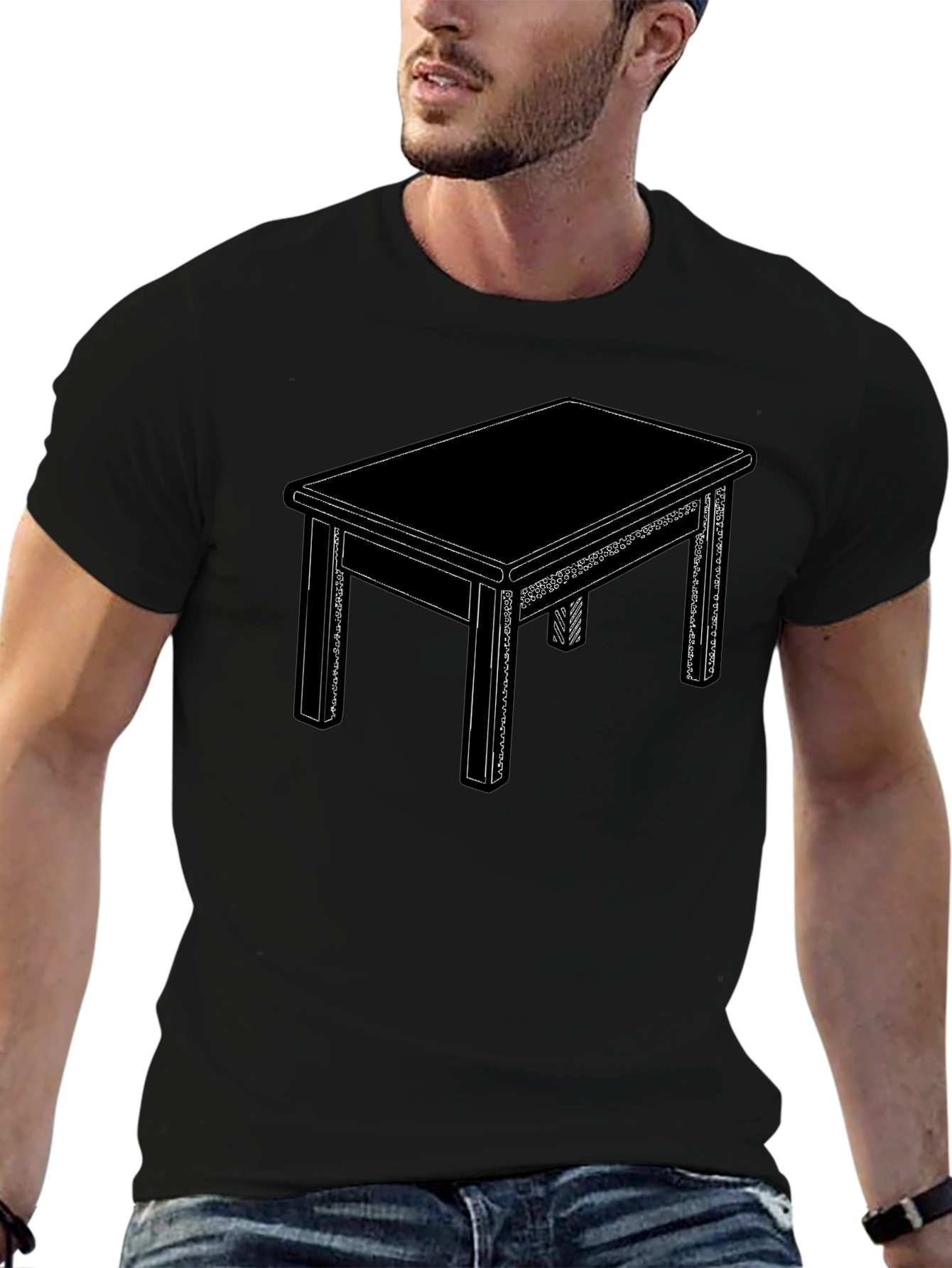 Graphic Table T-Shirt - Minimalist Design