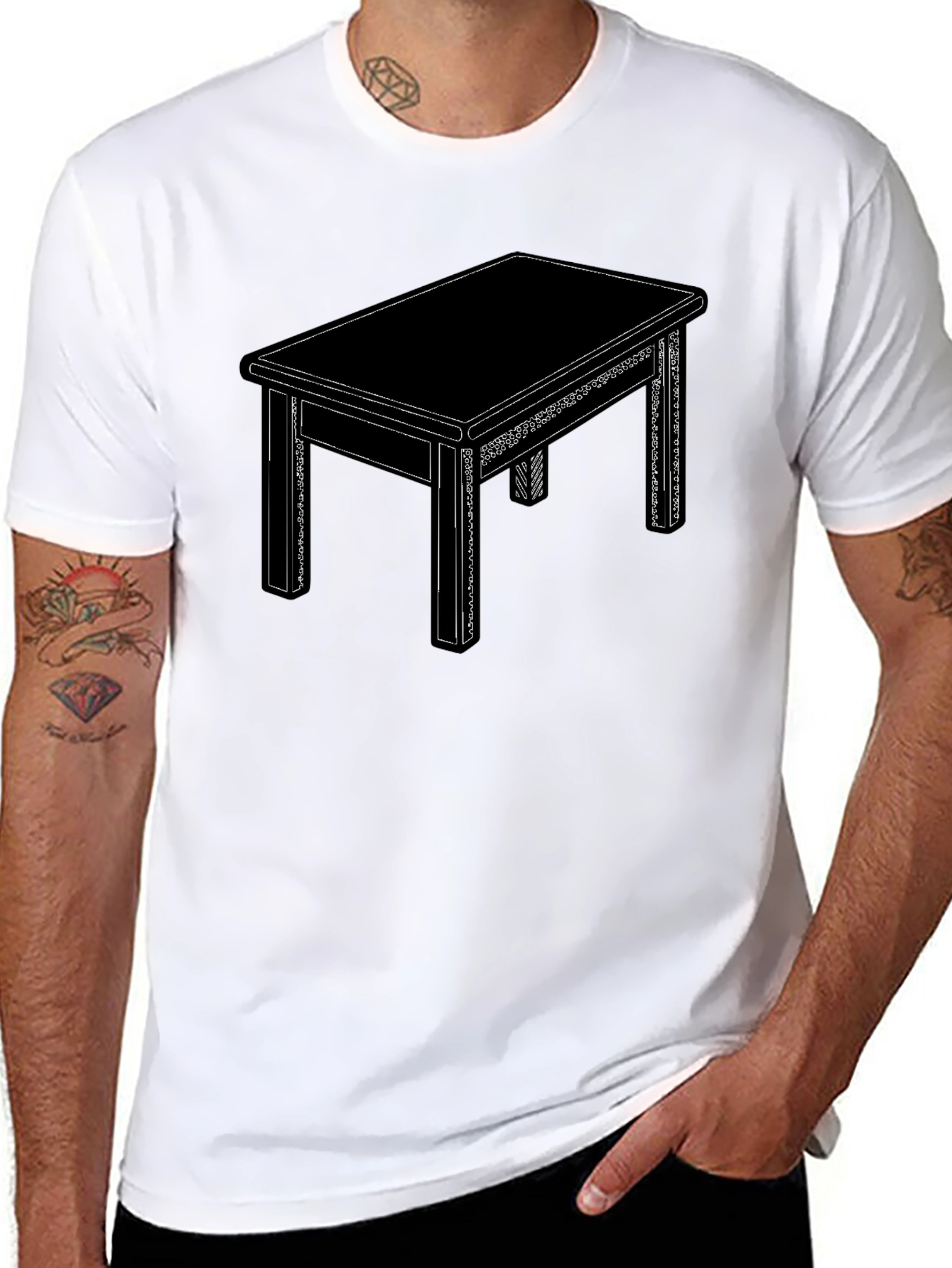 Graphic Table T-Shirt - Minimalist Design