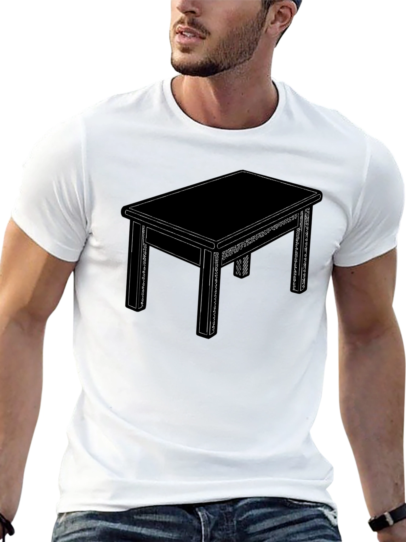 Graphic Table T-Shirt - Minimalist Design