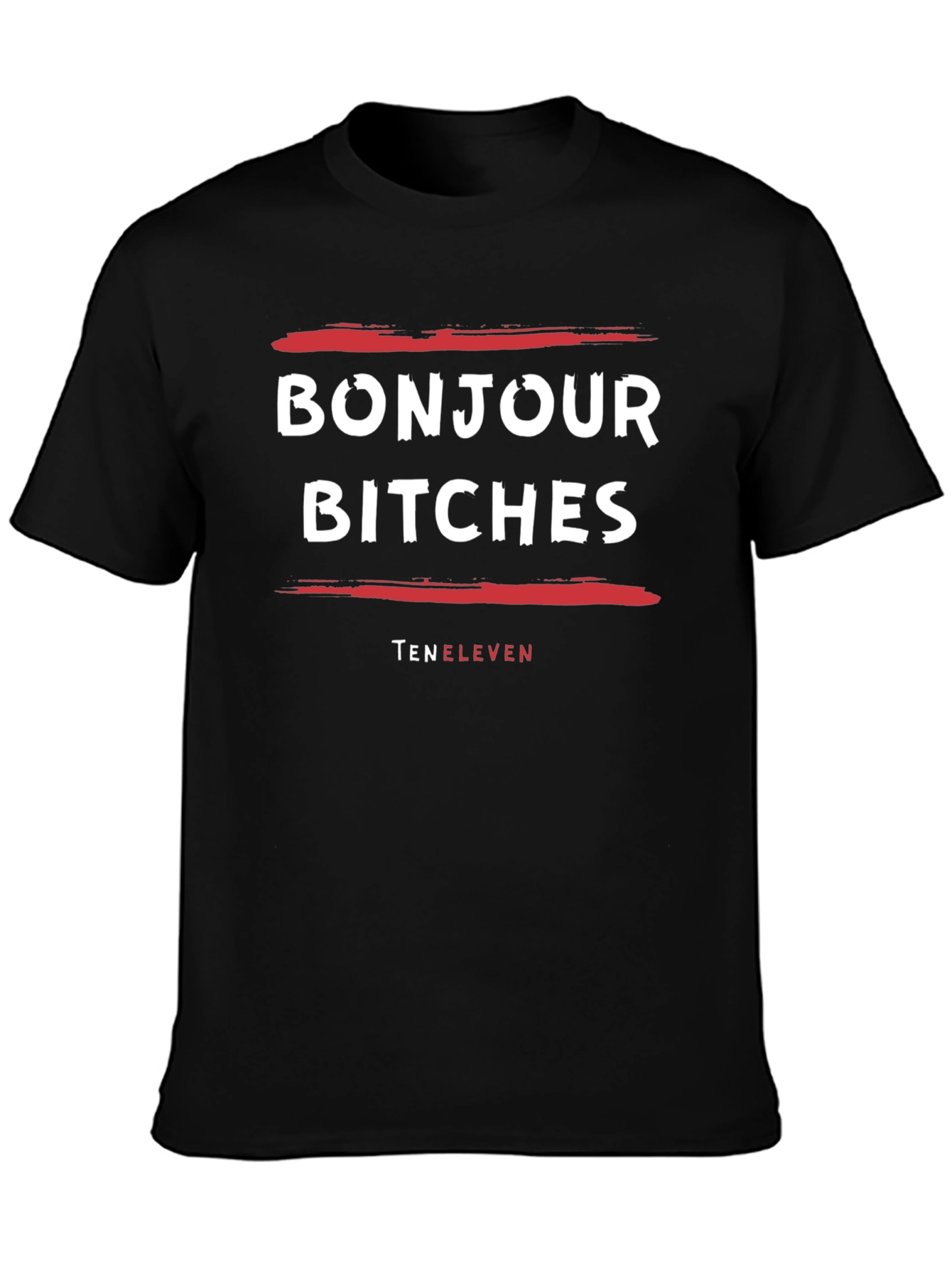 Bonjour Bitches Graphic Tee - Unisex Black T-Shirt