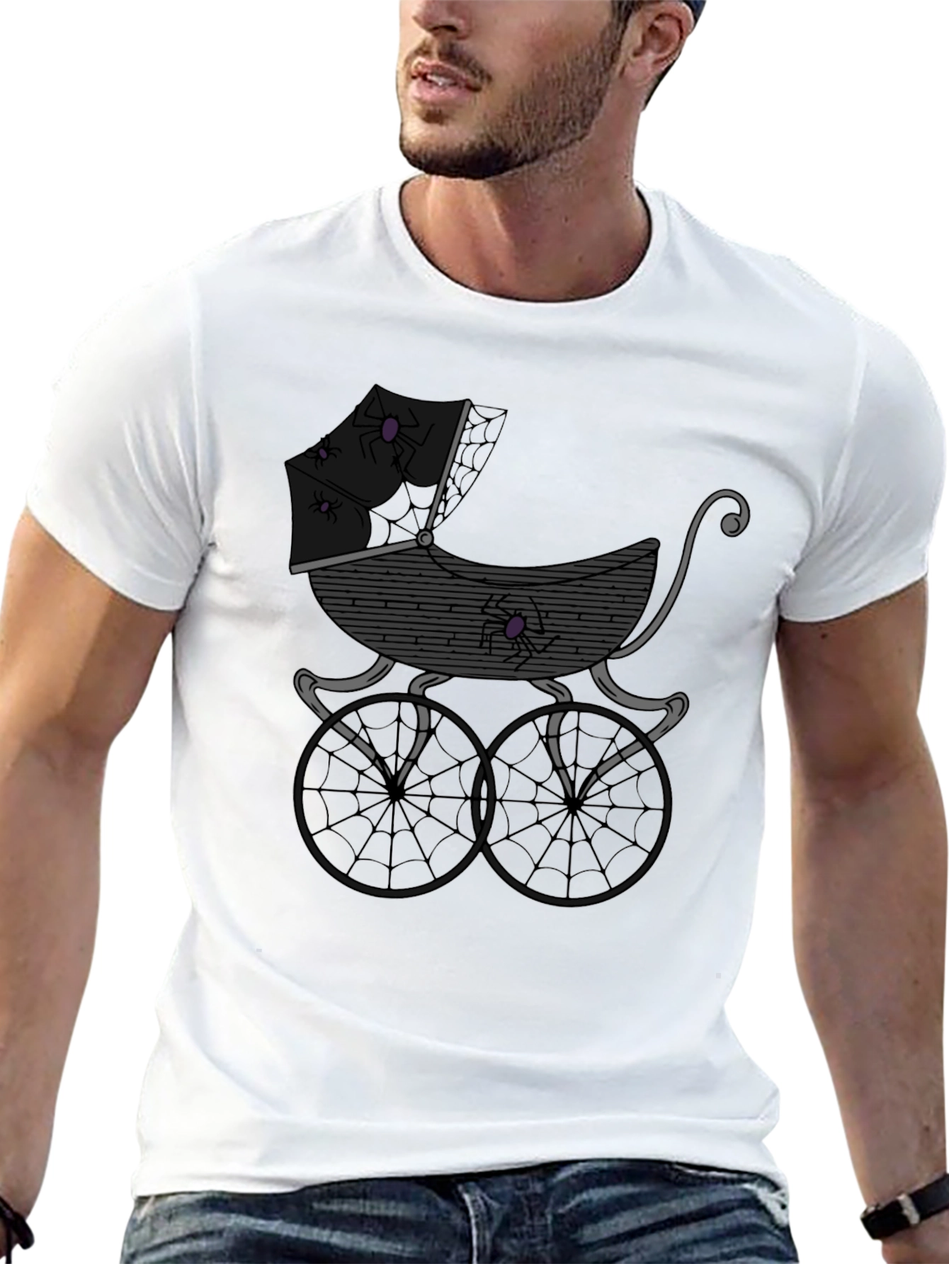 Spooky Spider Baby Carriage T-Shirt