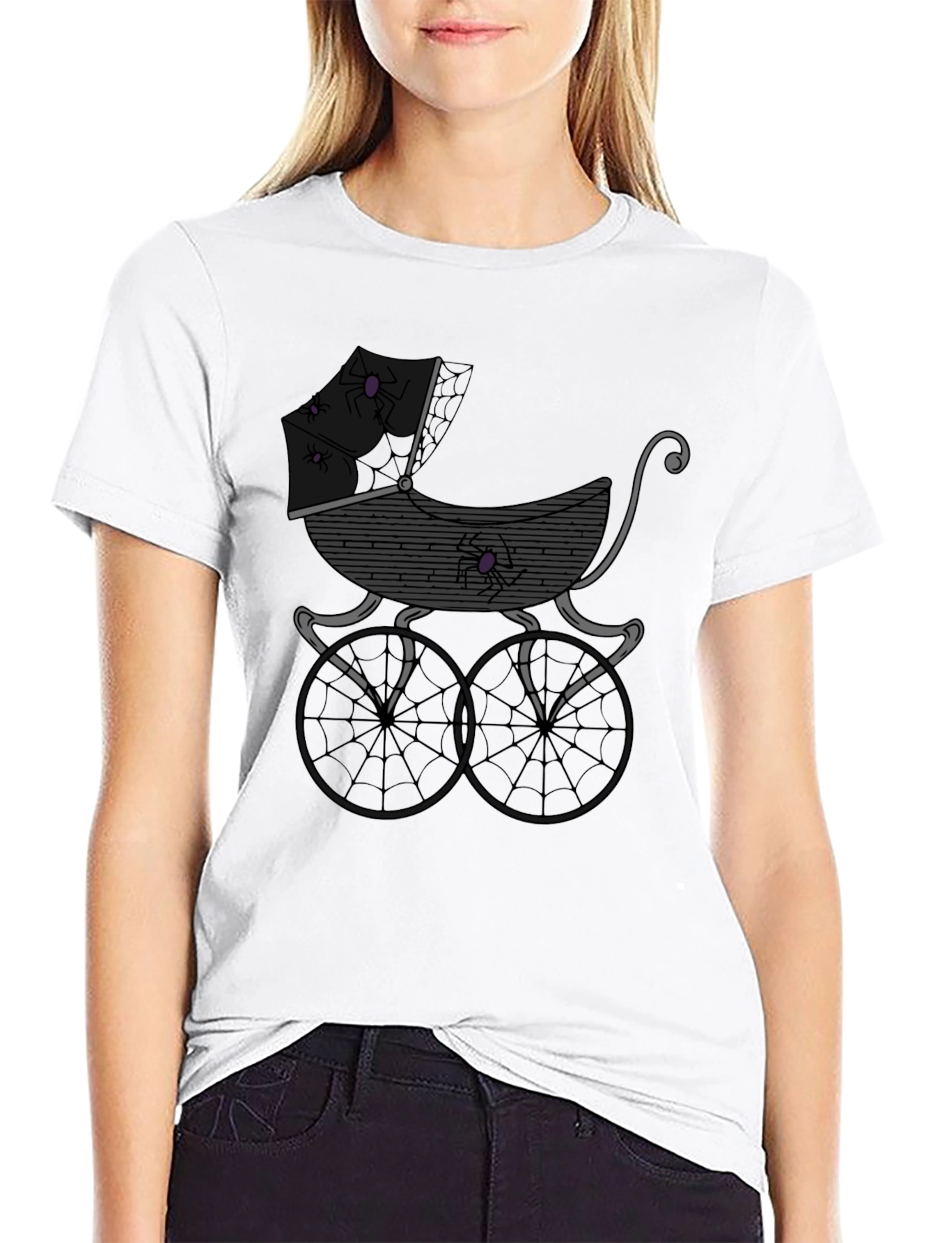 Spooky Spider Baby Carriage T-Shirt