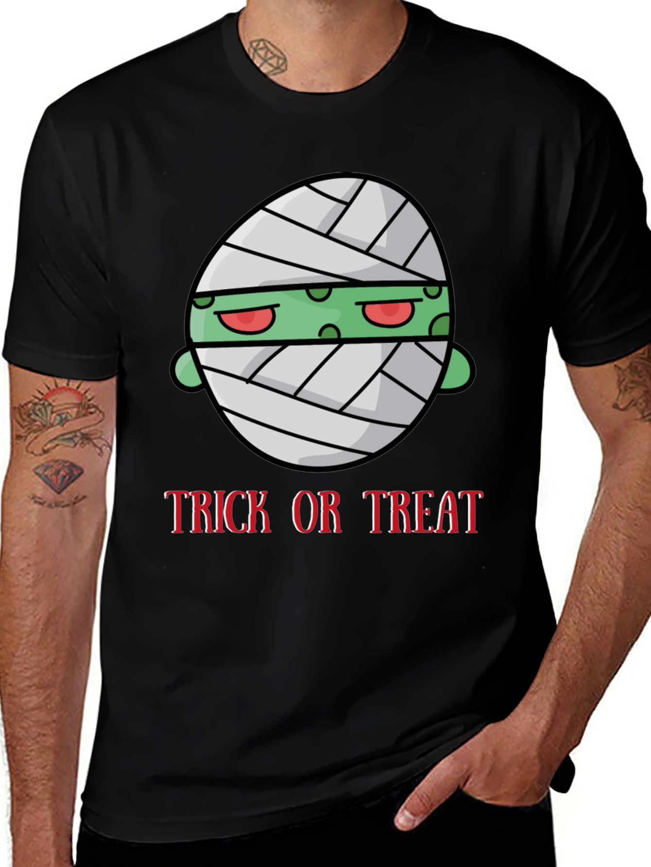 Halloween Mummy Trick or Treat Graphic T-Shirt