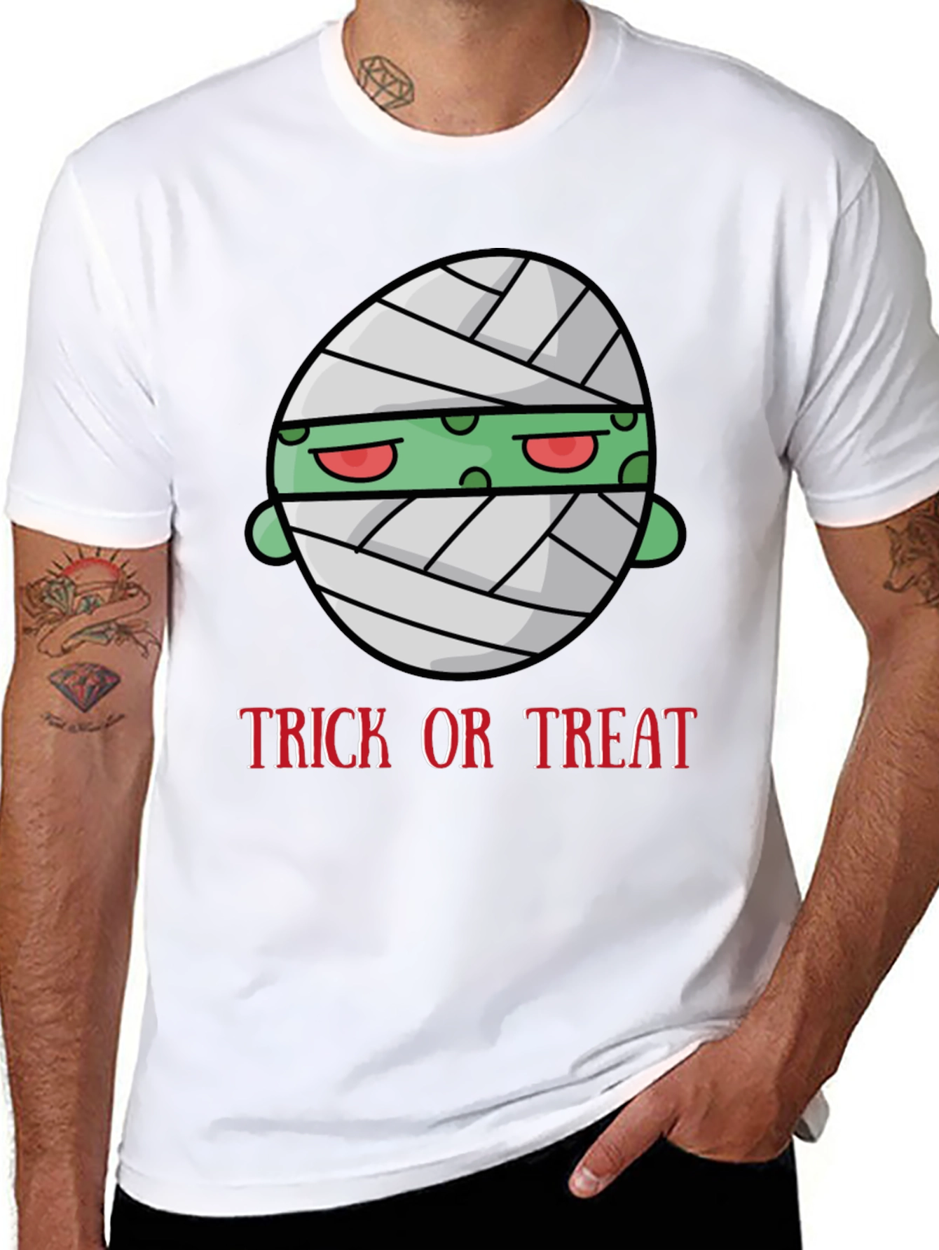 Halloween Mummy Trick or Treat Graphic T-Shirt