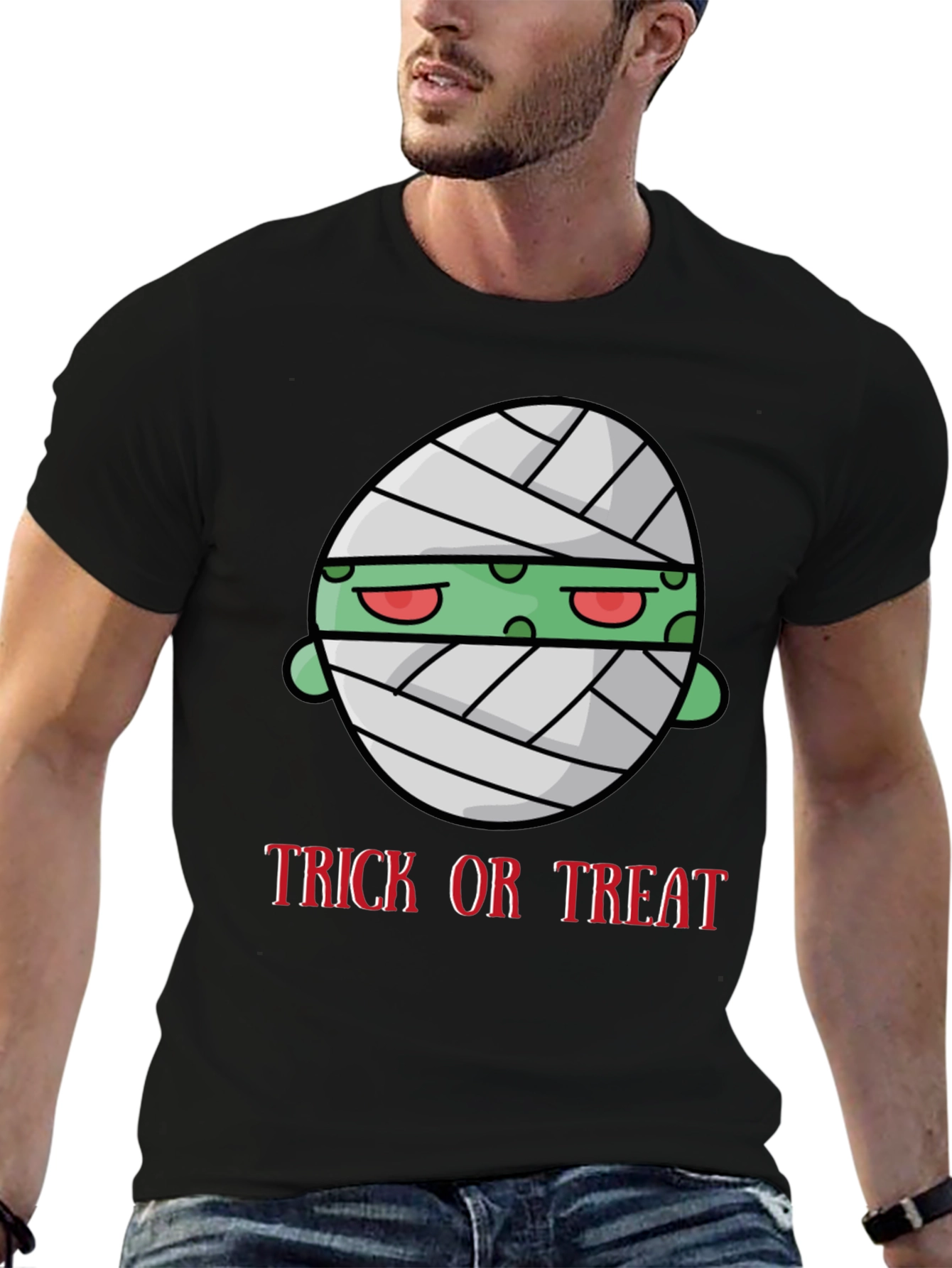 Halloween Mummy Trick or Treat Graphic T-Shirt