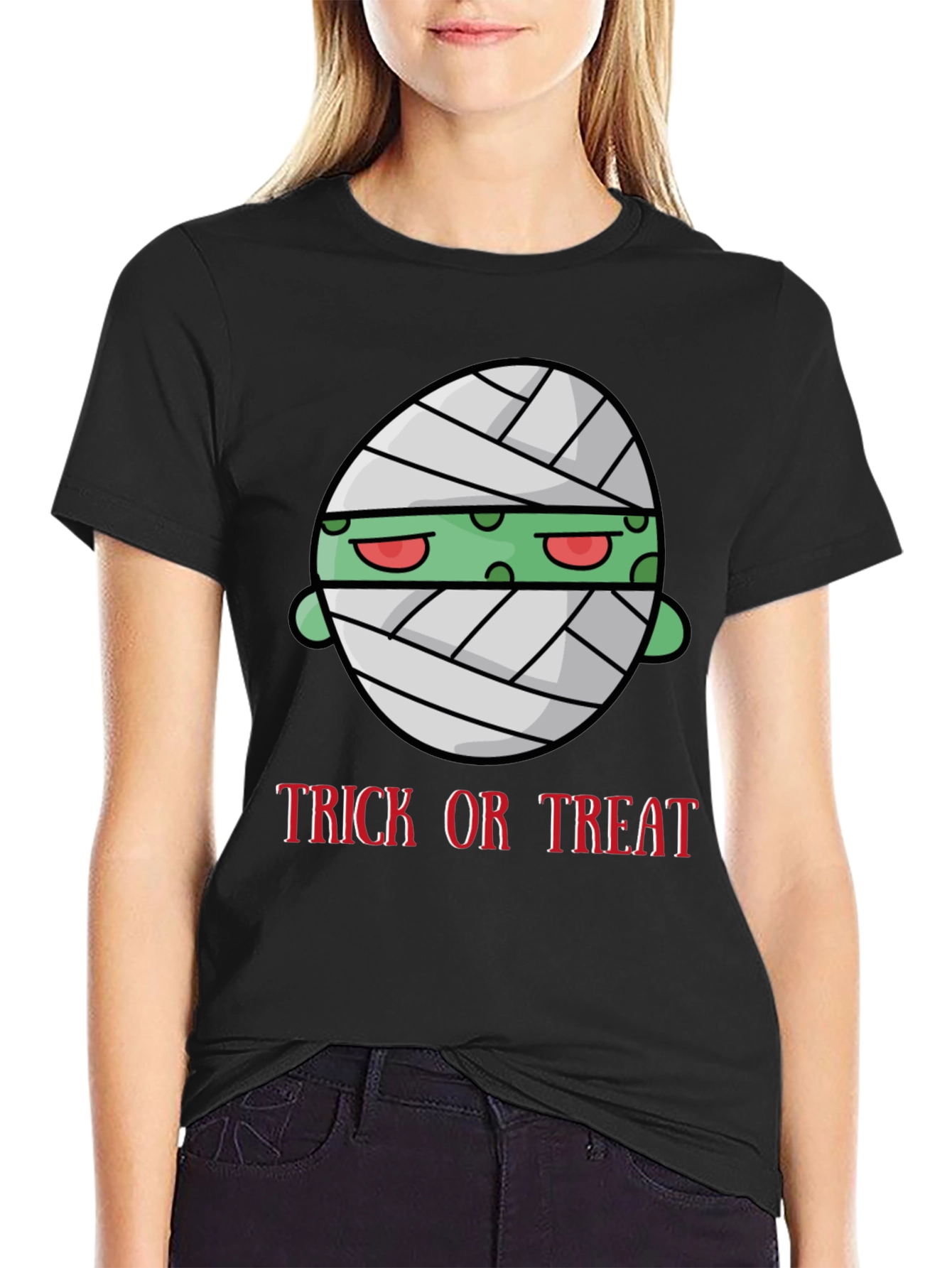Halloween Mummy Trick or Treat Graphic T-Shirt