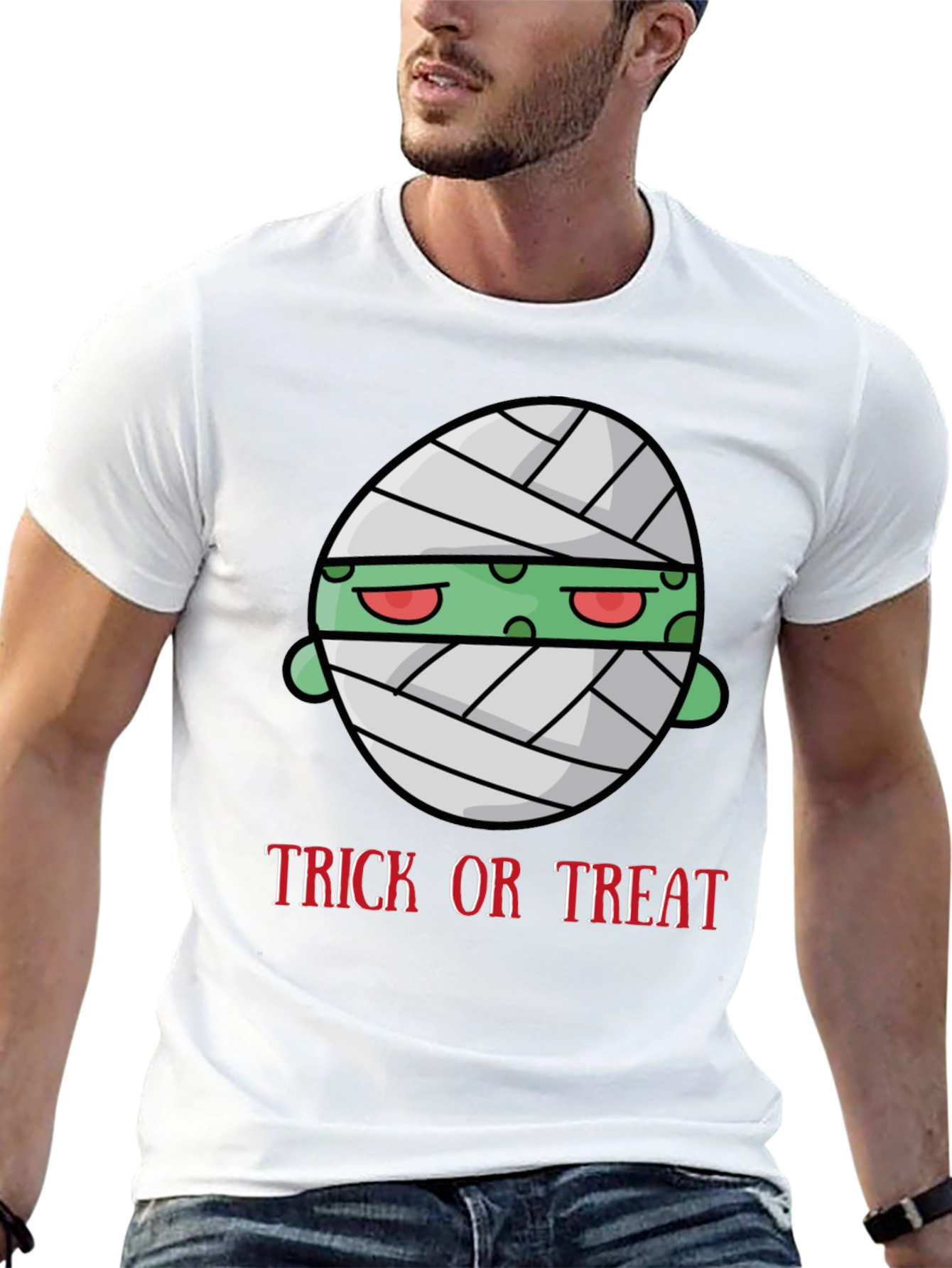 Halloween Mummy Trick or Treat Graphic T-Shirt