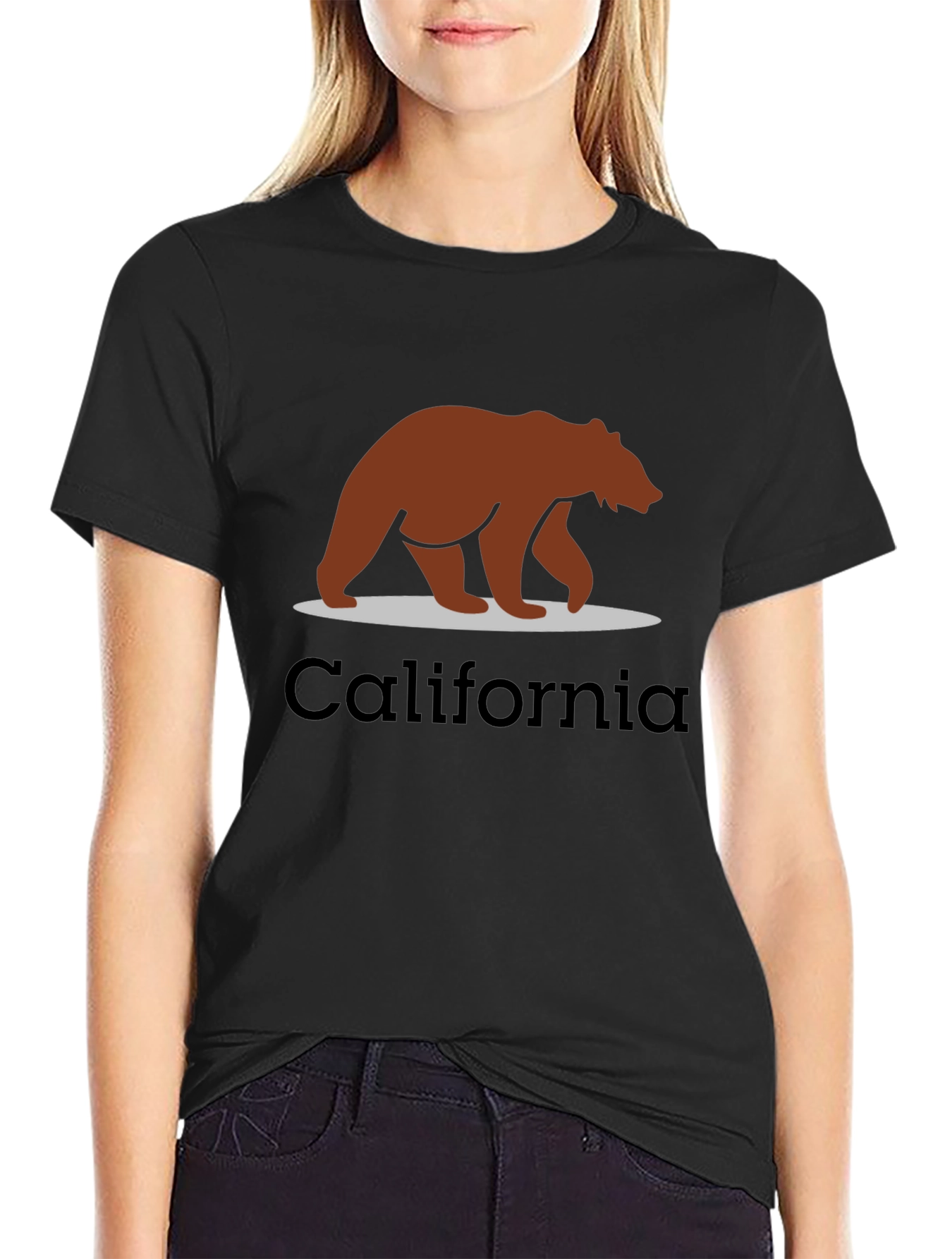 California Bear Graphic Tee - Black