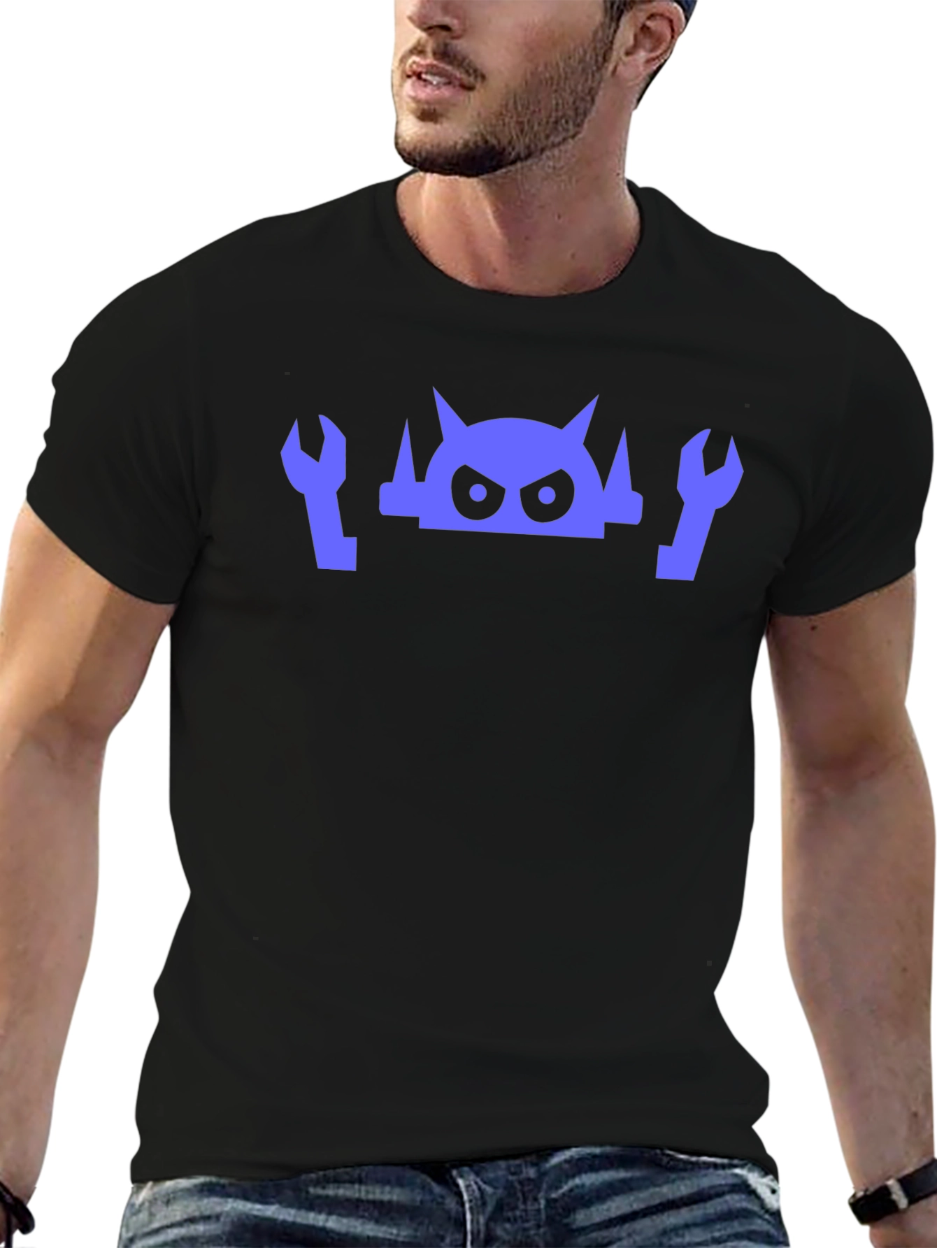Orc Mechanic Graphic Tee - Black Cotton Shirt
