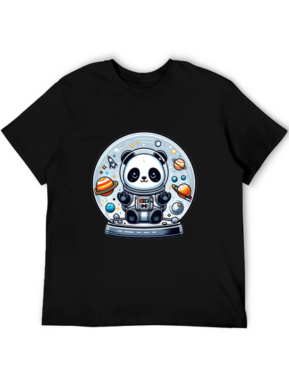 Panda Astronaut Space Globe T-Shirt