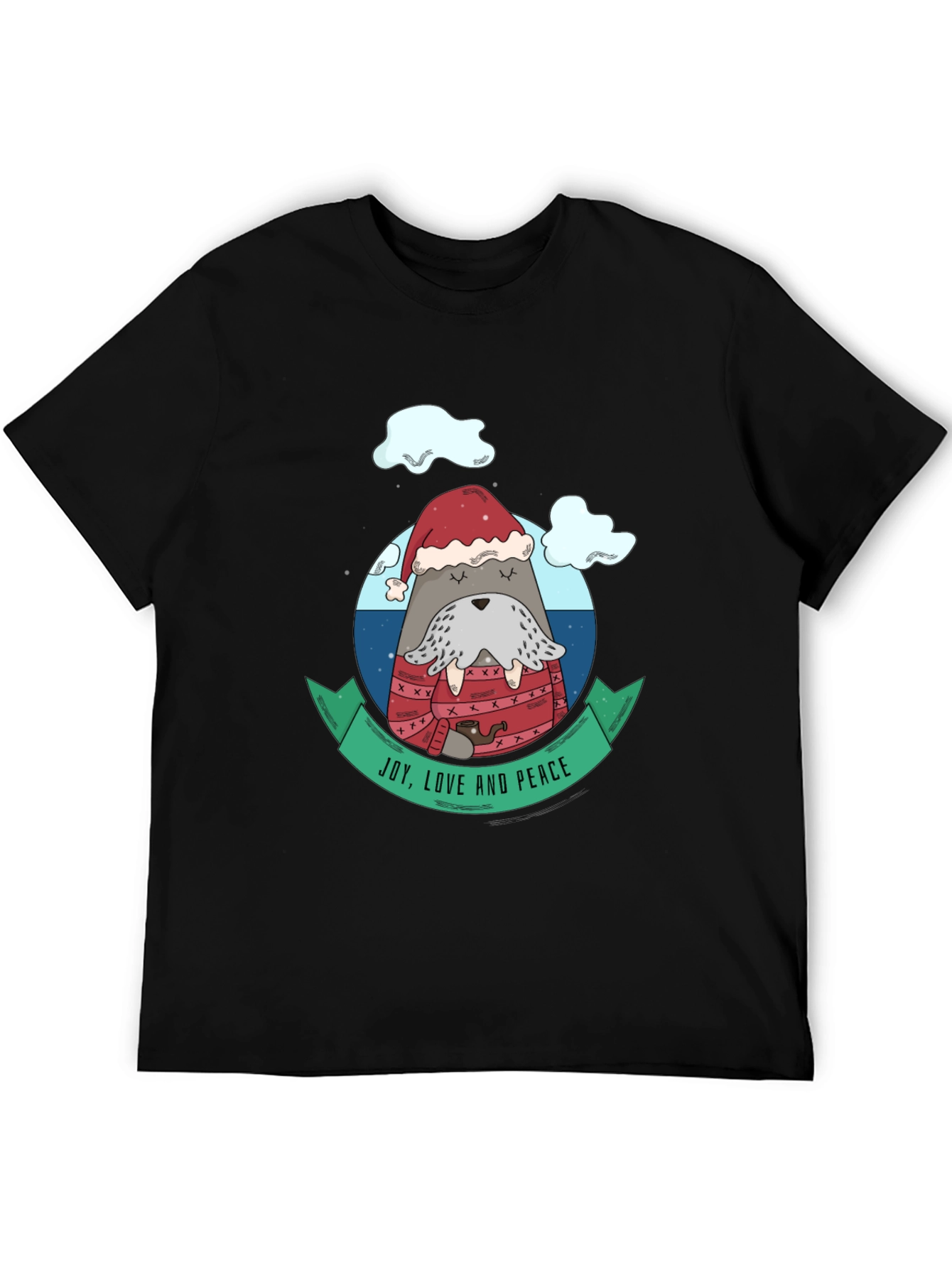 Joy Love Peace Holiday Walrus T-Shirt