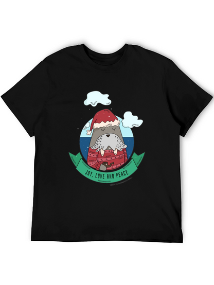 Joy Love Peace Holiday Walrus T-Shirt