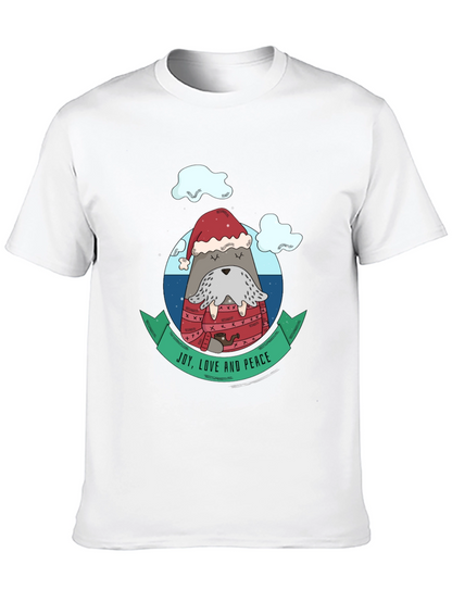 Joy Love Peace Holiday Walrus T-Shirt