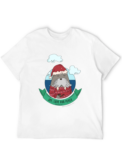 Joy Love Peace Holiday Walrus T-Shirt