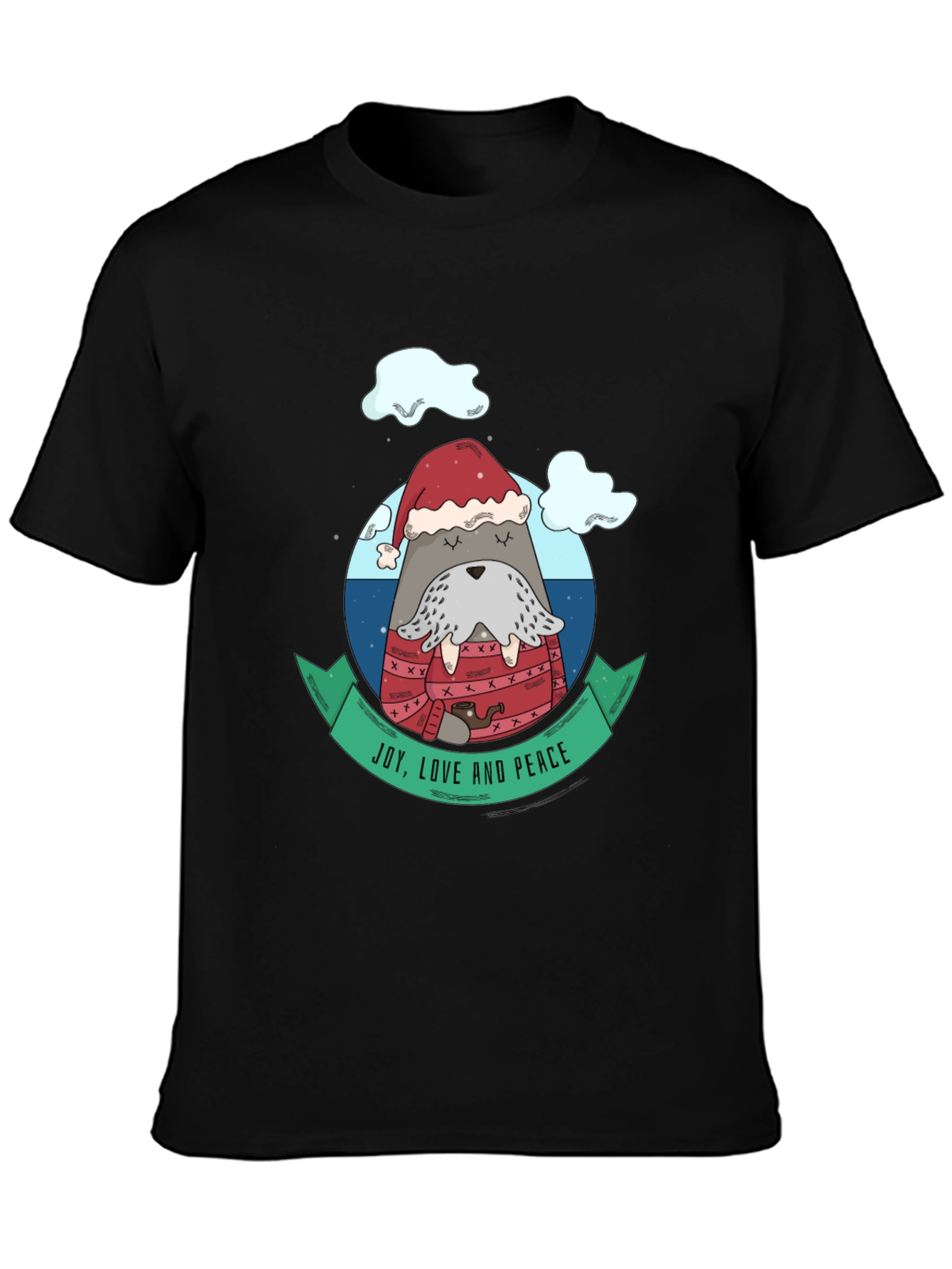 Joy Love Peace Holiday Walrus T-Shirt