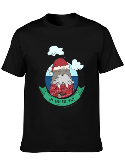 Joy Love Peace Holiday Walrus T-Shirt