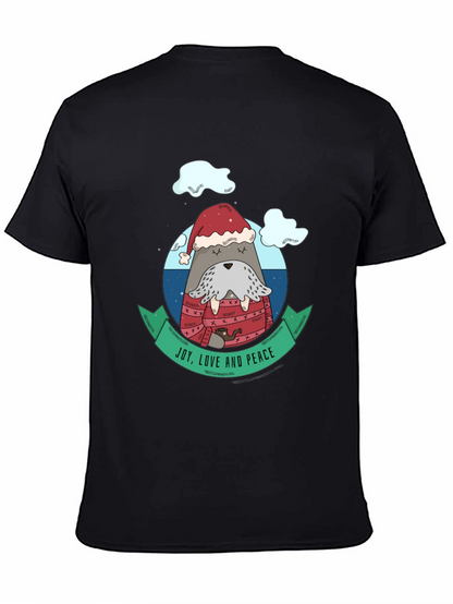 Joy Love Peace Holiday Walrus T-Shirt