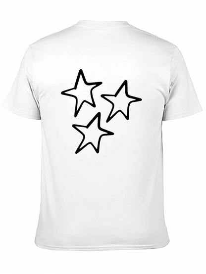 Black Tee with Three Star Design