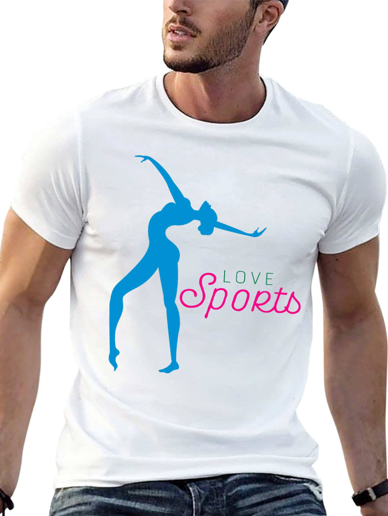 Love Sports Graphic Tee - Stylish Black T-Shirt