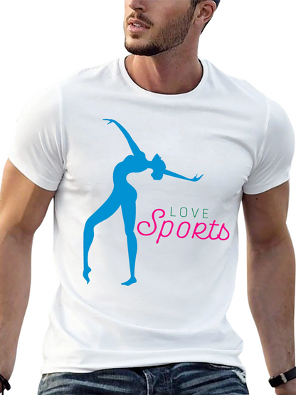 Love Sports Graphic Tee - Stylish Black T-Shirt