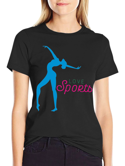 Love Sports Graphic Tee - Stylish Black T-Shirt