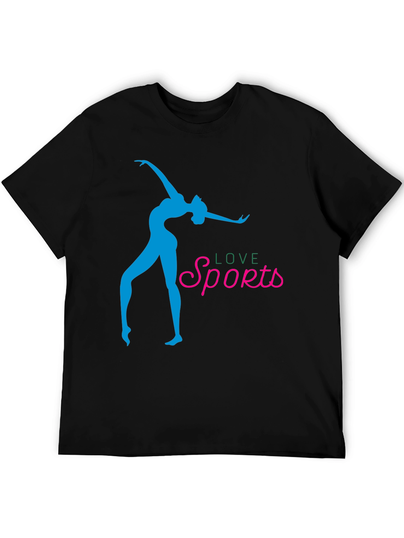 Love Sports Graphic Tee - Stylish Black T-Shirt