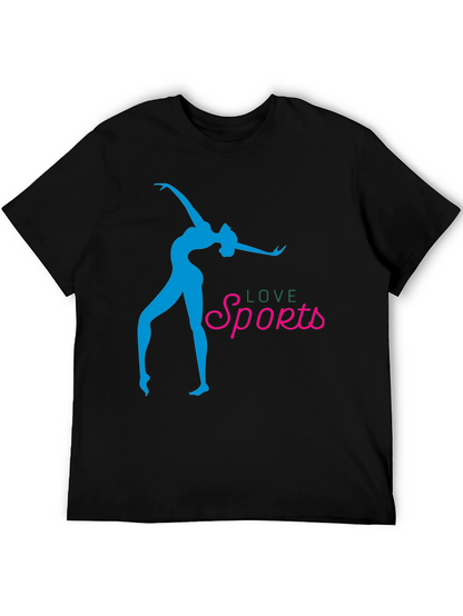 Love Sports Graphic Tee - Stylish Black T-Shirt