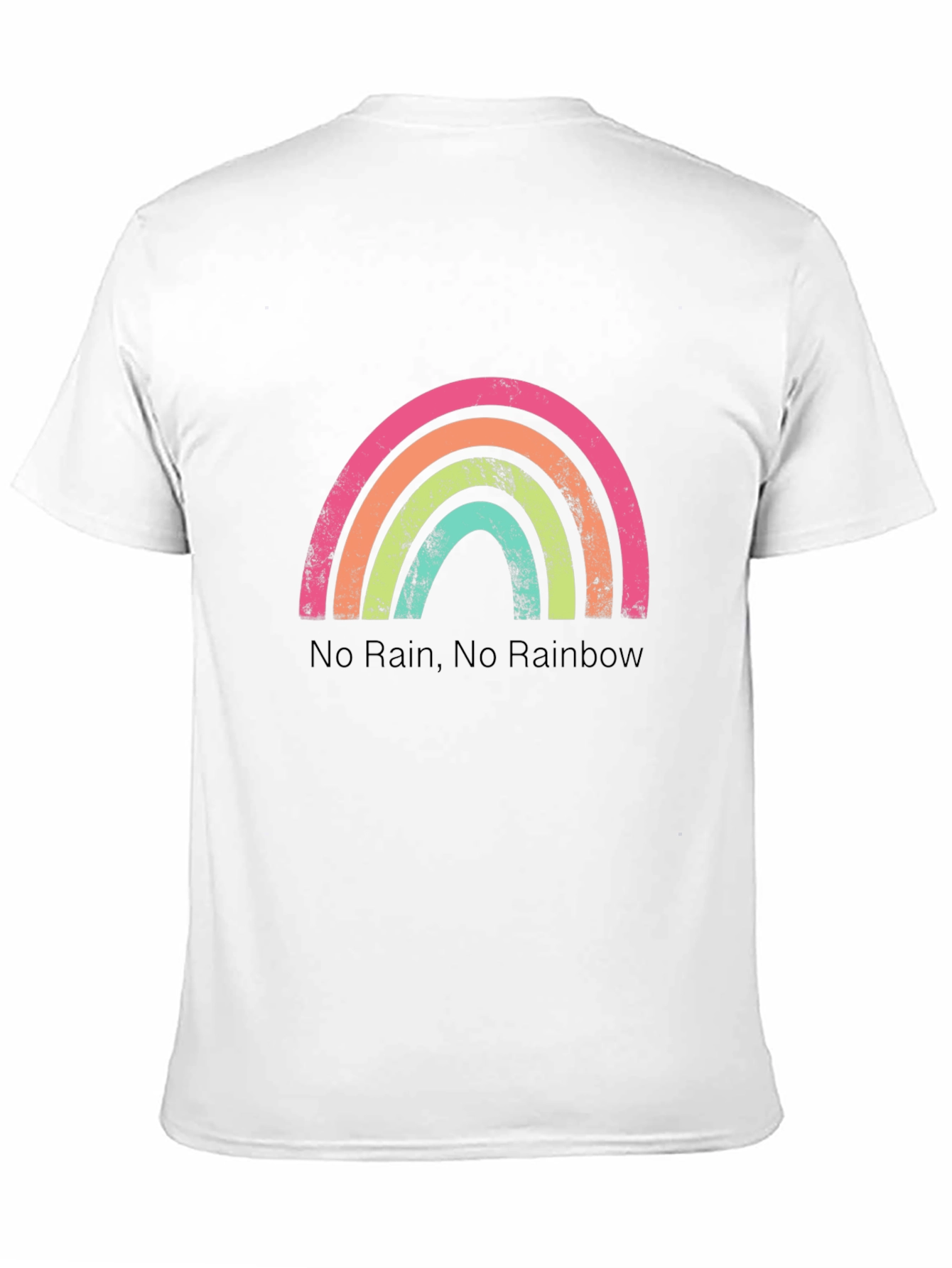 Rainbow Graphic T-Shirt - No Rain No Rainbow
