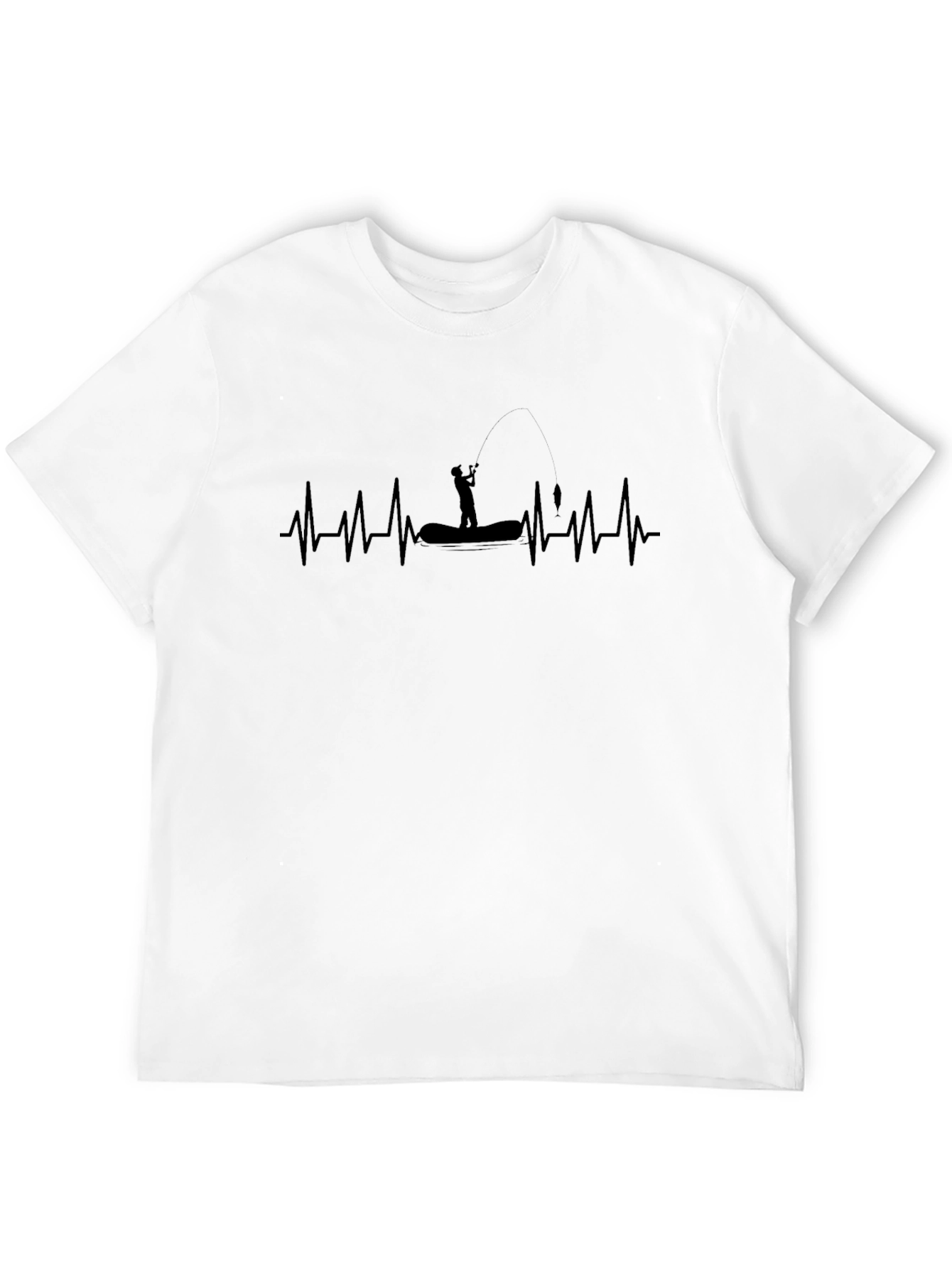 Heartbeat Paddle Boarding Black T-Shirt